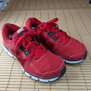 Nike Mens Dual Fusion ST 2 Running Shoes Red 454242-610 Lace Up Low Top sz 9.  3